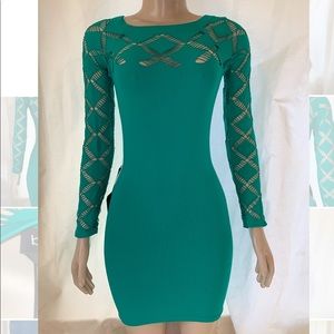 💥SOLD💥Teal Bebe Bodycon Dress 👗 NWT